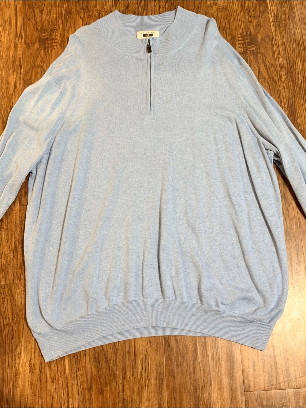 Joseph Abboud 3X Light Blue Quarter Zip Sweater – Classic Fit